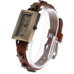 Elegante relógio de quartzo pulseira de couro personalizado